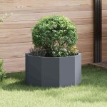 Jardini�re - vidaxl - 60 x 60 x 35 cm - acier - anthracite - rond