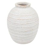 Jarre romia blanc h38cm - atmosphera createur dinterieur