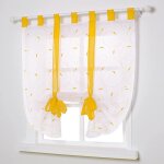 Jaune 120cmx140cm rideau de fen�tre broderie ombrage romain sheers d�coration para chambre balcon cuisine ...
