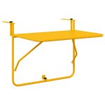 ?jaune? table suspendue de jardin 2 places - pliante en acier jaune 60x40 cm soldes29464