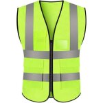 Jaune xxxl gilet de s�curit� filet avec poches et fermeture �clair net gilet haute visibilit� filet veste ...
