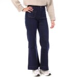 Jean bleu femme large flare oraije elenette