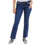 Jean droit bleu fonc� femme pepe jeans new pimlico