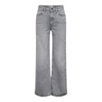 Only jeans femme juicy rea707 - jean large taille haute en denim gris extensible