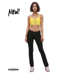 Jean femme taille basse - effet push up - couleur noir