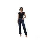 Jean femme - wide leg - taille haute - confort - bleu - grande taille