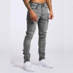 Jeans homme - gris - coupe ajust�e