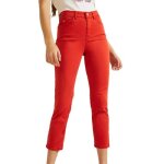 Jean rouge femme guess jeans w1gb