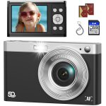 Jeemak appareil photo numrique compact 1080p camra vido 50mp 2. 8 cran lcd 16x zoom appareil photo ...
