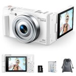 Jeemak appareil photo numrique compact 4k 72mp camra vido autofocus 2. 8 cran rotatif  270 pour ...