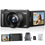 Jeemak appareil photo numrique compact 4k 72mp camra vido autofocus 2. 8 cran rotatif  270 pour ...