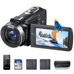 Jeemak camscope 4k camra vido 48mp camra vlog pour youtube 3 cran tactile rotatif vision nocturne ...