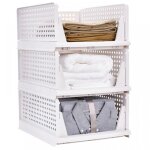 Jeobest lot de 3 organisateur tiroir organisateur armoire vetement empilable rangement vetement sac tiroir ...