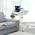 Jeobest 60x40cm table roulante pour lit canap� table de lit pour ordinateur portable table dappoint avec ...