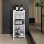Jeobest armoire de salle de bain  3 niveaux 24 * 22 * 75cm colonne de salon organisateur de rangement ...