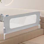Jeobest barri�re de lit b�b� cadre m�tallique anti - chute 200 � 66?80 cm (l � h) barre de lit rabattable ...