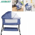 Jeobest berceau cododo pour bb 2 en 1 lit volutif  roulettes convient de la naissance  36 mois bleu ...