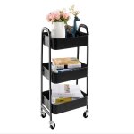 Jeobest chariot de rangement 3 niveaux desserte sur roulettes organiseur de cuisine pour chambre salle ...