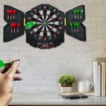 Jeobest cible de fl�chettes �lectronique jeu de fl�chettes �lectronique pour 1 � 8 joueurs avec 12 fl�chettes ...