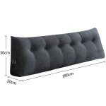Jeobest coussin pour t�te de lit - coussin dossier doux - 180 cm - support lombaire pour lit ou canap� ...