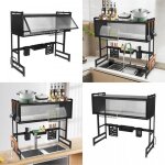 Jeobest egouttoir  vaisselle panier dvacuation au - dessus de lvier armoire de rangement  vaisselle ...