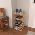 Jeobest �tag�re � chaussures 4 niveaux porte chaussures pour entr�e range chaussures gain de place meuble ...