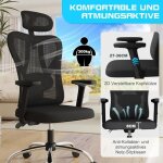 Jeobest fauteuil de direction en maille chaise de bureau ergonomique capacit� de charge 150 kg hauteur ...