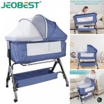 Jeobest lit dappoint berceau cododo pour b�b� 2 en 1 pliable r�glable en 4 hauteurs lit �volutif 104 ...