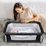 Jeobest lit de voyage avec moustiquaire berceau lit pour bebe et petits pliage compact lit bb pliable ...