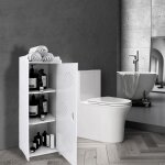 Jeobest meuble de rangement au sol de salle de bain armoire  3 niveaux colonne avec 1 porte adapt  ...