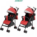 Jeobest poussette canne jusqu 35kg - pliable - poussette ultra compacte - bb 0 - 4 ans - rouge
