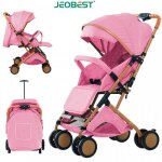 Jeobest - poussette canne ultra compacte 0 à 48 mois pliable dossier réglable jusquà 45kg rose Jeobest - poussette canne ultra compacte 0 à 48 mois pliable dossier réglable jusquà 45kg rose
