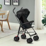 Jeobest. poussette compacte - 0  36 mois - pliable et portable - tube en acier paissi - confort - noir ...
