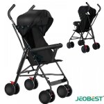 Jeobest poussette confortable 4 roues grand auvent coton et moustiquaire gratuits jusquà 30 kg noir Jeobest poussette confortable 4 roues grand auvent coton et moustiquaire gratuits jusquà 30 kg noir