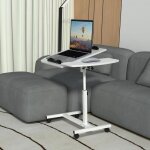 Jeobest table de lit bureau debout mobile r�glable en hauteur de 61 - 96cm avec 4 roulettes table pour ...