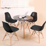 Jeobest table  manger ronde petite table de confrence table scandinave avec jambes en htre noir 70 ...