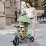 Jeobest tricycle pour enfants - poussette b�b� 1 - 4 ans - capacit� de 20 kg - si�ge rotatif �volutif ...