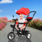 Jeobest tricycle pour enfants poussette pour bébés vélo à pédales pour enfants pousser et rouler pour ... Jeobest tricycle pour enfants poussette pour bébés vélo à pédales pour enfants pousser et rouler pour ...