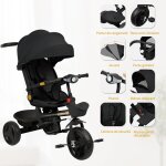 Jeobest tricycle �volutif b�b� pliable avec si�ge pivotant � 360� - v�lo - poussette b�b� 1 - 4 ans - ...
