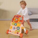 Jeobest trotteur bb 2 en1 poussoir et chariot  tirer jouet pour filles et garons centre dactivit ...