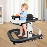 Jeobest trotteur avec ensemble de jeu et tapis de sol - marchette aide � la marche robuste avec hauteur ...