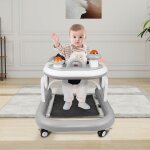 Jeobest trotteur marchette pour b�b� plateau repas et plateau dactivit�s musical amovible 6 mois et plus ...