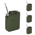 Jerrican bidon en métal - lot de 4 - epaisseur 0. 66mm - capacité 20l - vert Jerrican bidon en métal - lot de 4 - epaisseur 0. 66mm - capacité 20l - vert