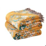 Jet� de canap� - noname - r�versible - coton biologique - 150x200 cm - style campagne