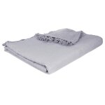 Jet de lit coton gris souris 230x250cm - atmosphera createur dinterieur