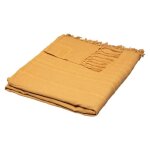 Jet de lit - atmosphera - ocre - 230x250 cm - coton - jaune moutarde