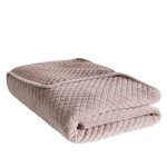 Jet de lit plums en polyester ? rose ple 200x220 cm couvre - lit canap lgant scandinave moderne ...