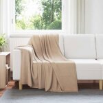 Jet� / plaid - vidaxl - toison - camel - 170 x 130 cm - fleece doux
