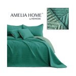 Jetee de lit - boutis - couvre - lit ameliahome couvre - lit matelass� softa vert fonc� + jade microfibre ...