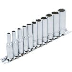 Jeu de 11 douilles extra longues 6 pans carre cliquet de 1 / 4 bgs - 4 a 13 mm label Jeu de 11 douilles extra longues 6 pans carre cliquet de 1 / 4 bgs - 4 a 13 mm label